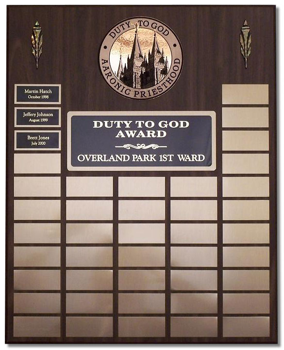 Medium Duty to God Plaque - Click Image to Close