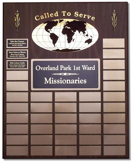 Medium Missionary Plaque - Click Image to Close