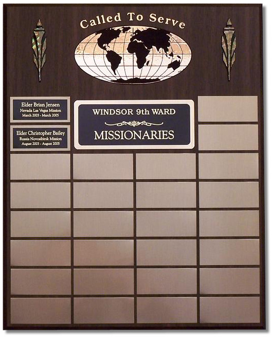 Small Missionary Plaque