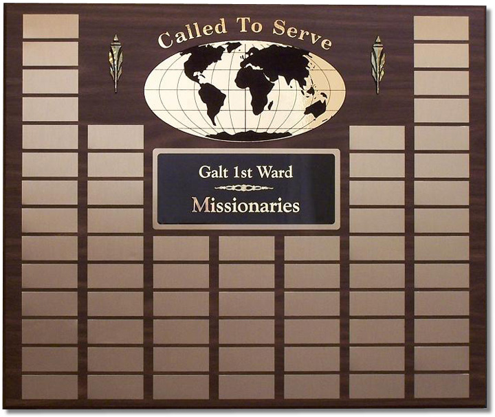 Large Missionary Plaque